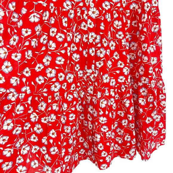 Boss Hugo Boss Dango Floral Mini Dress Tiered Red Blue Size 8 NEW with tags! - Picture 5 of 9